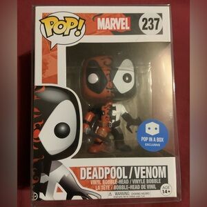 Funko Pop Marvel Deadpool/Venom Figure - Red, Black, White